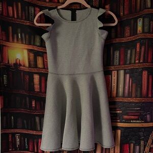 Gray Textured Sleeveless Dress